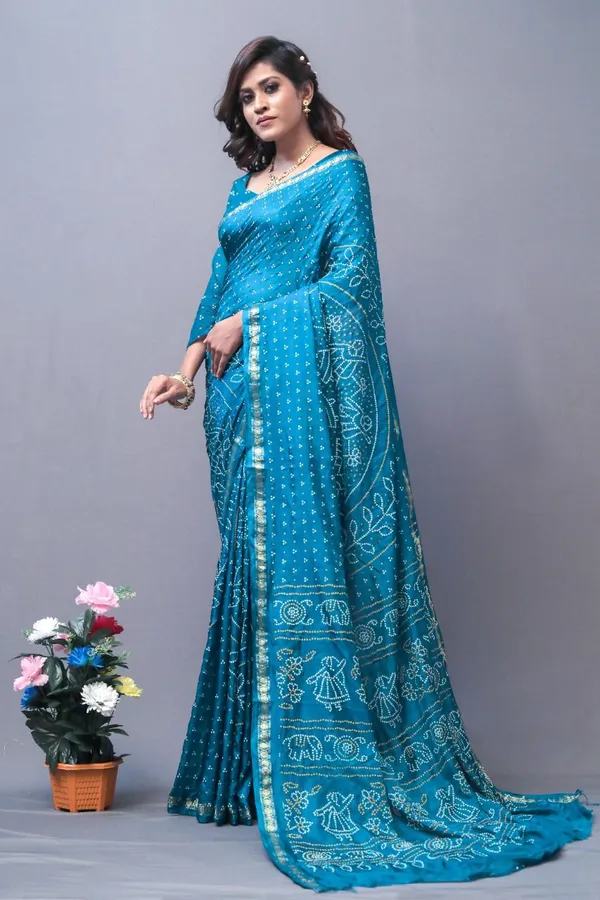 Bandhej saree with price best sale